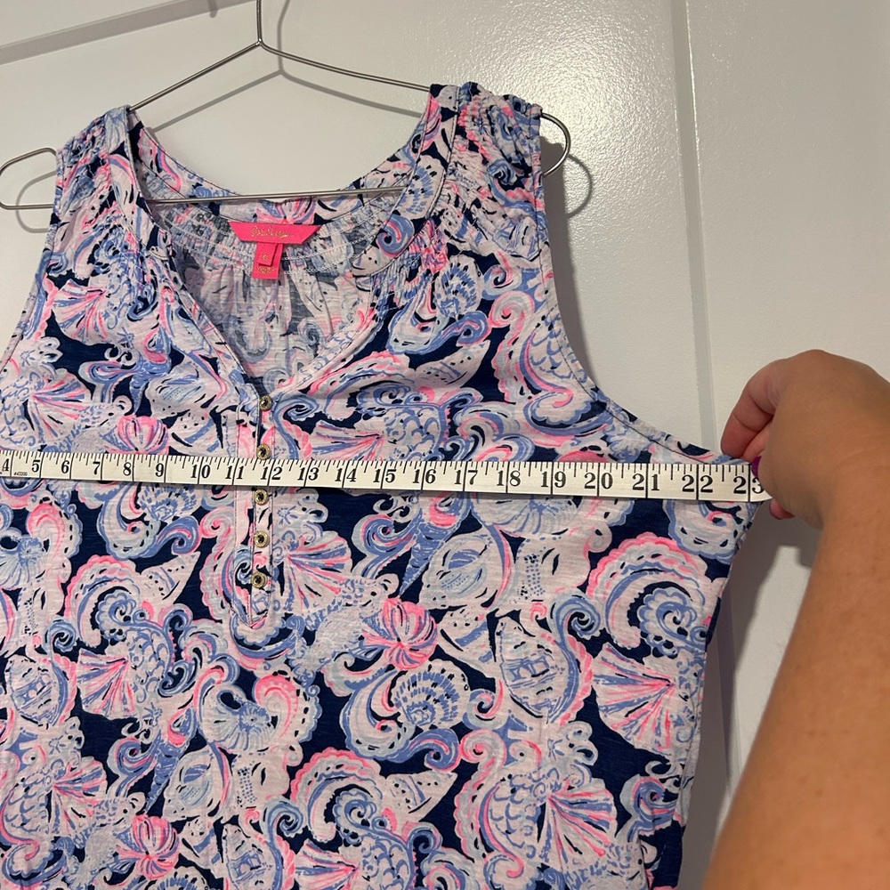 Lilly Pulitzer Sleeveless Top - Blue and Pink - Picture 3 of 4